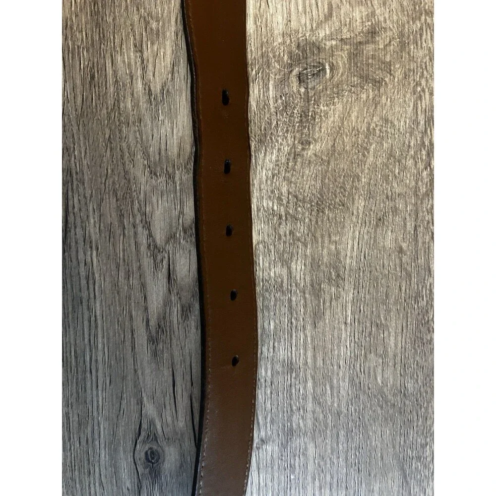 L.L. Bean Dark Brown Full Grain Leather Dress Belt 48 Made In USA